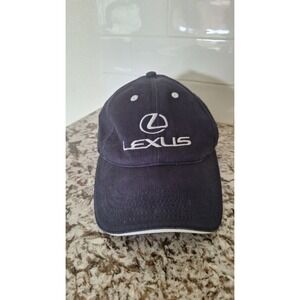 Lexus Auto Car Hat Cap Navy Embroidered Logo Strapback Structured Adjustable